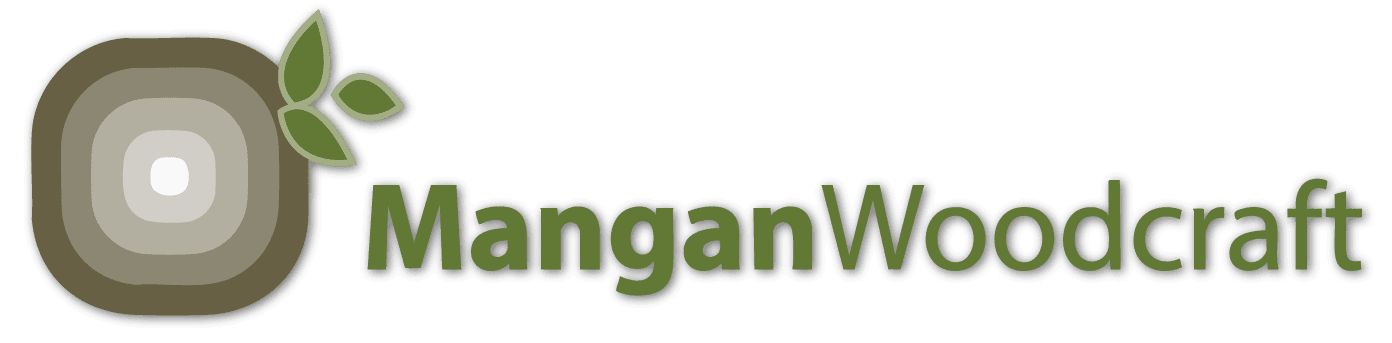 Mangan Woodcraft Logo horizontal style with shadow