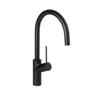 Matte Black Viva Swan Neck Style Kitchen Tap buy online Mangan Woodcraft ()