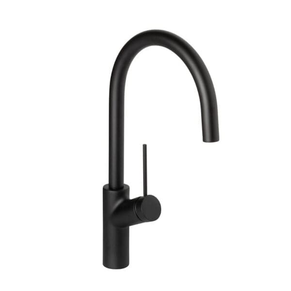 Matte Black Viva Swan Neck Style Kitchen Tap buy online Mangan Woodcraft ()