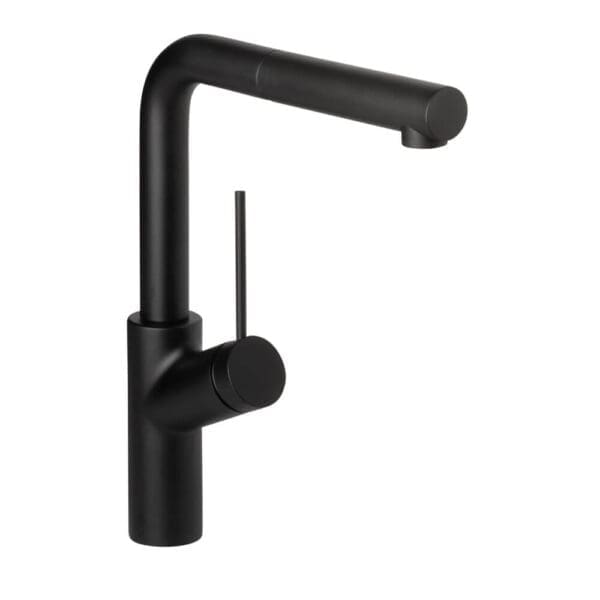 Matte black Viva swivel tap L Neck Style Kitchen Taps buy online Mangan Woodcraft ()
